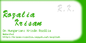 rozalia krisan business card